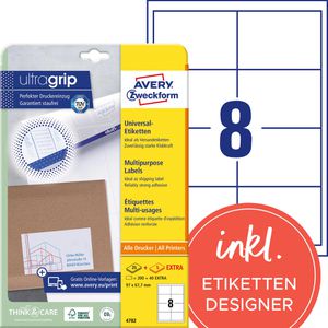 Produktbild für Universaletiketten Zweckform 4782, selbstklebend, weiß