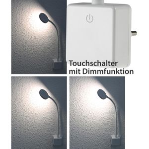 Produktbild für Steckdosenlampe ChiliTec CT-SEL, weiß, fest verbaute LED