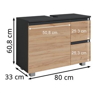 Produktbild für Waschbeckenunterschrank Vicco J-Shape, stehend
