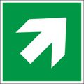 Hinweisschild Abtec ISO 7010 E006, Folie 15 x 15 cm, Richtungspfeil aufwärts / abwärts