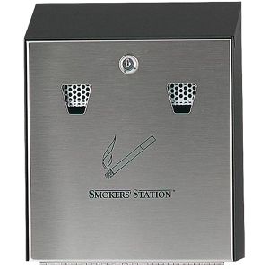 Produktbild für Aschenbecher Rubbermaid Smokers Station, silber, für Outdoor