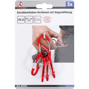 Produktbild für Karabinerhaken BGS-technic 85785, Aluminium