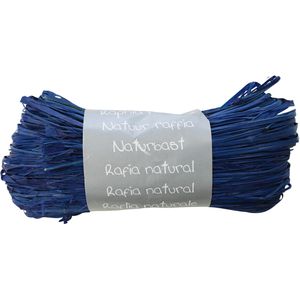 Produktbild für Geschenkband Clairefontaine Naturbast 50g, blau