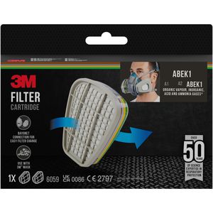 Produktbild für Atemschutzfilter 3M Filterpatrone, 6059
