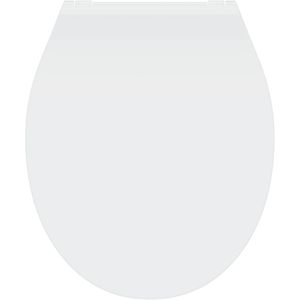 Produktbild für WC-Sitz Schütte Slim White 82700, oval, aus Duroplast