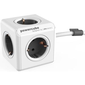 Produktbild für Steckdosenwürfel allocacoc PowerCube, weiß / grau