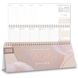 Produktbild für Tischkalender Häfft 9951-8, Soft Beige, Jahr 2026