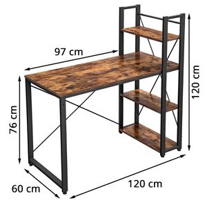 Produktbild für Schreibtisch Vasagle LWD48X, braun
