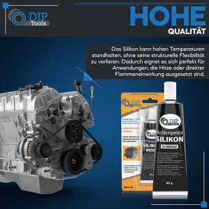 Produktbild für Dichtmasse DIP-Tools Hochtemperatur-Silikon, 85ml