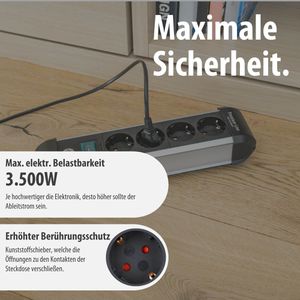 Produktbild für Steckdosenleiste Brennenstuhl Premium Alu, 1,8m