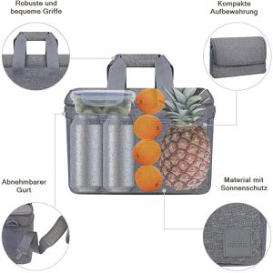 Produktbild für Kühltasche Rivacase 5726, Torngat, grau, faltbar