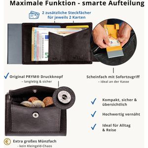 Produktbild für Kreditkartenetui SecWal Echt Leder, dunkelbraun, für 10 Karten