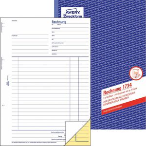 Rechnungsbuch Zweckform 1734, A4