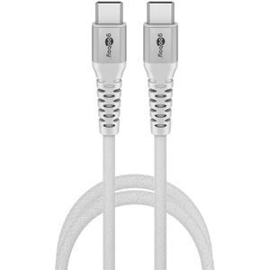 Ladekabel Goobay 70194 Textilkabel, weiß, 2m