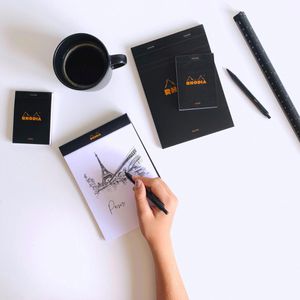 Produktbild für Notizblock Rhodia 160009C, schwarz, A5
