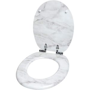 Produktbild für WC-Sitz Sanilo Marmor A961745, oval, aus Holz