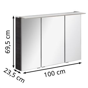 Produktbild für Spiegelschrank Fackelmann B.perfekt 84125, anthrazit