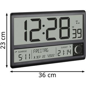 Produktbild für Wanduhr TFA 60.4524 XL, Kunststoff, digital, Funkuhr