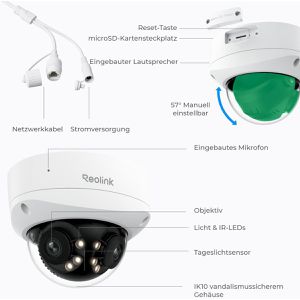 Produktbild für Überwachungskamera Reolink Duo Series P757, außen