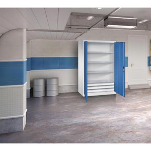 Produktbild für Werkzeugschrank CP-Möbel 8932-503, aus Metall, grau / blau