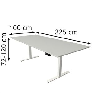 Produktbild für Schreibtisch Kerkmann Move 3, lichtgrau / weiß