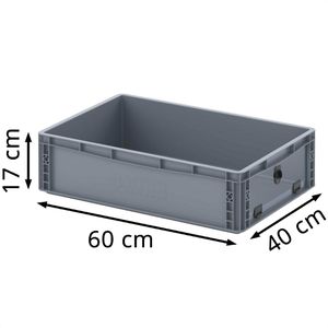Produktbild für Eurobox AUER EG SKS 64/17 HG, grau, mit Acrylglas-Sichtklappe