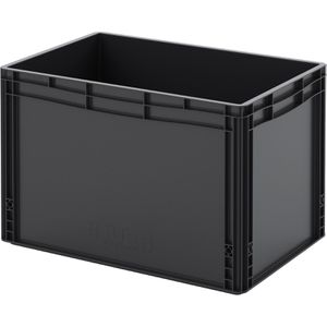 Produktbild für Eurobox AUER ESD EG 64/42 HG, schwarz, 88 Liter
