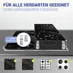 Produktbild für Herdabdeckplatte Wenko Terrazzooptik, aus Sicherheitsglas