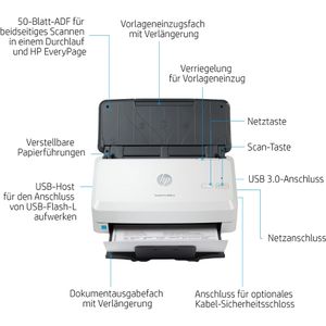 Produktbild für Scanner HP ScanJet Pro 3000 s4, bis A4