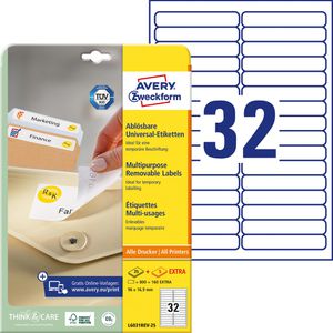 Universaletiketten Zweckform L6031REV-25, weiß