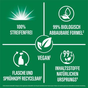 Produktbild für Glasreiniger Ajax 3-Fach Aktiv, gebrauchsfertig