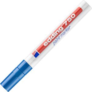 Produktbild für Lackmarker Edding 750, wasserfest &amp; permanent, blau