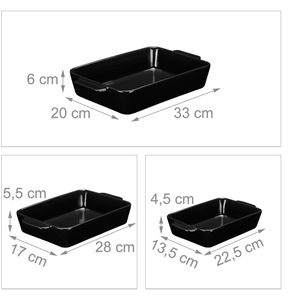 Produktbild für Auflaufform Relaxdays 10039693, schwarz, aus Keramik