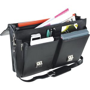 Produktbild für Aktentasche Alassio Veneto 47117 schwarz, mit Laptopfach