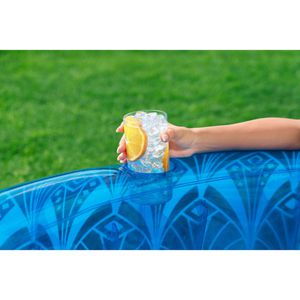 Produktbild für Aufstellpool Bestway 54479 Family Pool Bohème blau, rund
