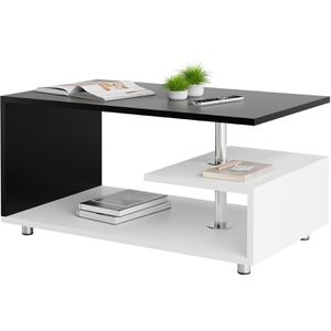 Produktbild für Couchtisch CASARIA Orlando, aus Holz, schwarz / weiß