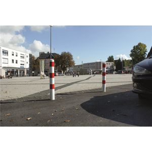 Produktbild für Absperrpfosten Schake 493B, rot/weiß, aus Metall
