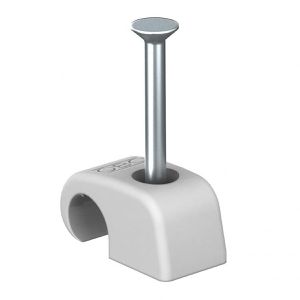 Produktbild für Nagelschellen OBO Haft-Clip L35, aus Kunststoff, grau