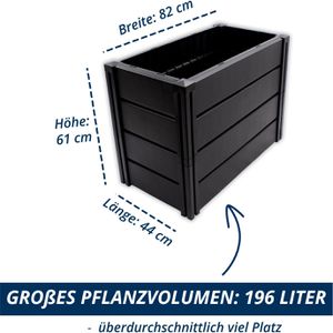 Produktbild für Hochbeet KHW Demeter M schmal, aus Kunststoff