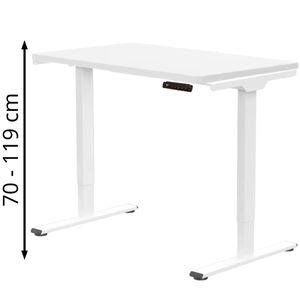 Schreibtisch FlexiSpot E1W Pro, weiß / weiß