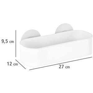 Produktbild für Duschablage Wenko Static-Loc Wandablage Osimo,weiß