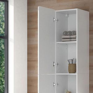 Produktbild für Bad-Hängeschrank Vicco Izan, hochglanz weiß