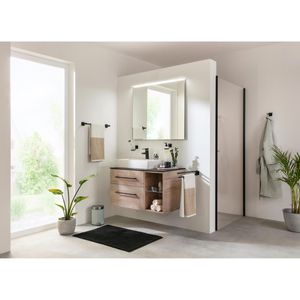 Produktbild für Badregal Fackelmann Oxford 83337, aus Glas / Holz, eiche