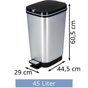 Produktbild für Mülleimer Curver KIS Chic Bin Style, silber