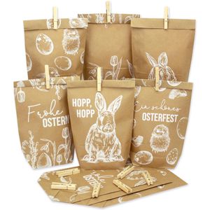 Produktbild für Geschenktüte Papierdrachen 060-021-004 Ostermotiv weiß