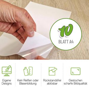 Produktbild für Inkjetfolien Skullpaper Aufkleberfolie, transparent, A4