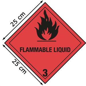 Produktbild für Gefahrgutaufkleber Boxlab Placard, Klasse 3