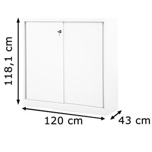 Produktbild für Schiebetürenschrank Bisley Eco SD12112S696, abschließbar
