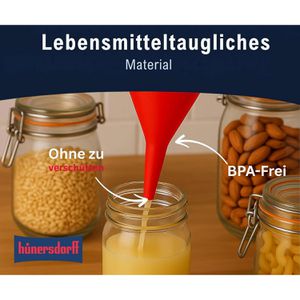 Produktbild für Trichter Hünersdorff 951500, rot, 4-teiliges Set