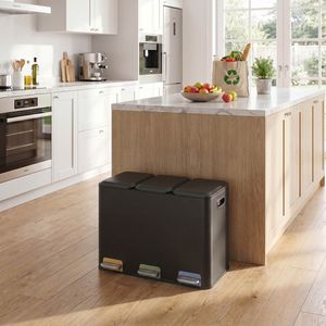 Produktbild für Mülleimer Songmics LTB740B02, tintenschwarz